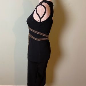 Open back black dress